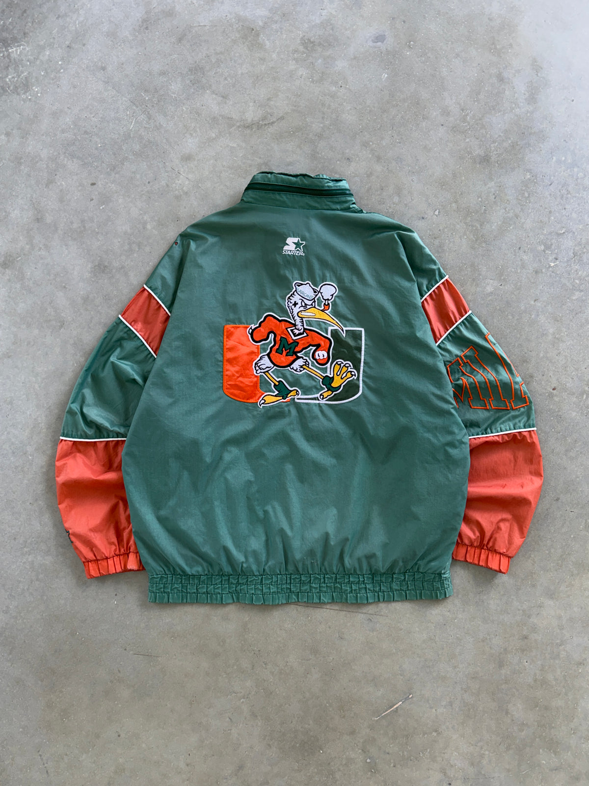 Vintage 1990s University of Miami Starter Zip-up Sweatshirt (L)