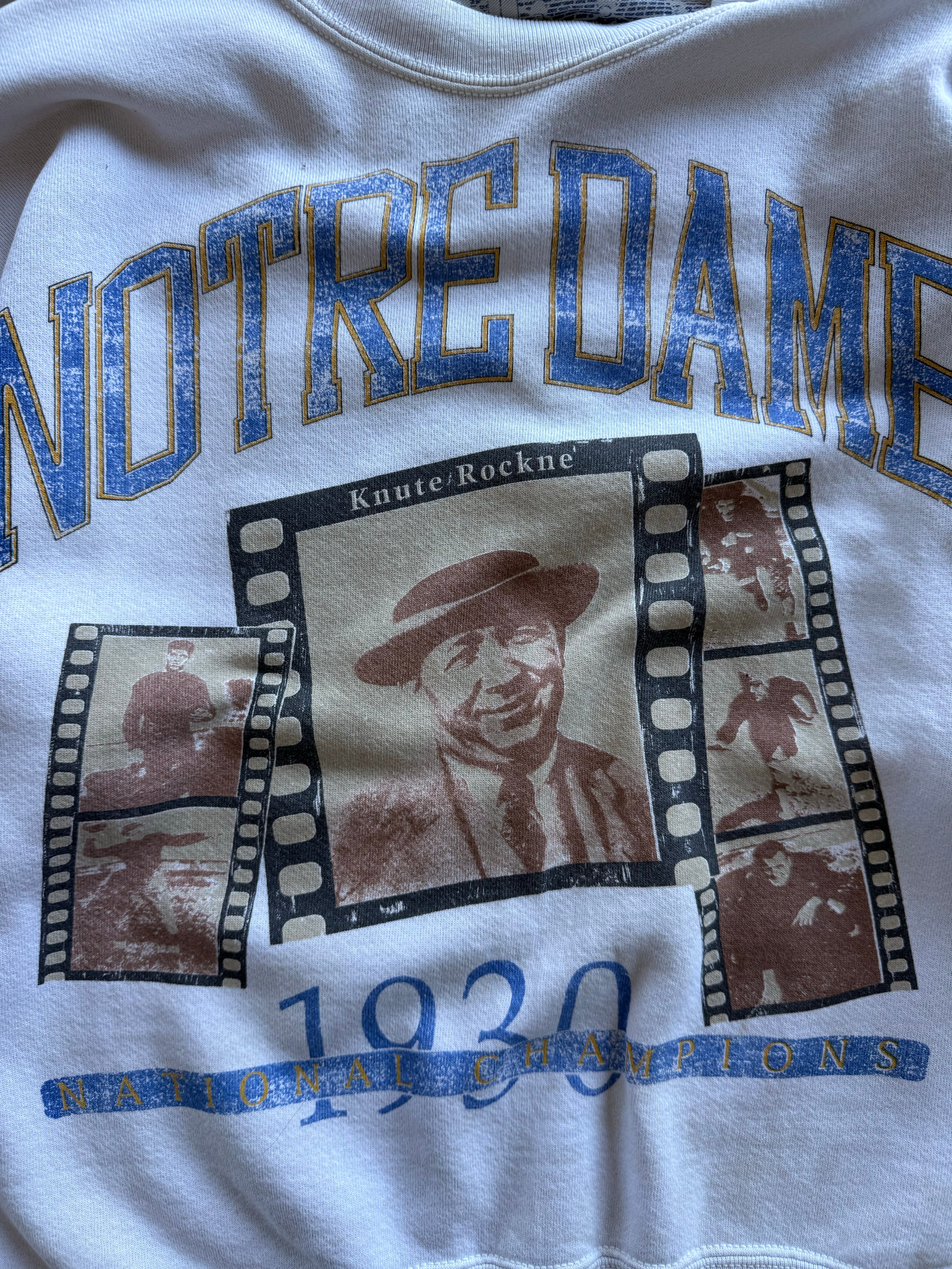Vintage 1990s Notre Dame "Knute Rockne Era"Sweatshirt (L)