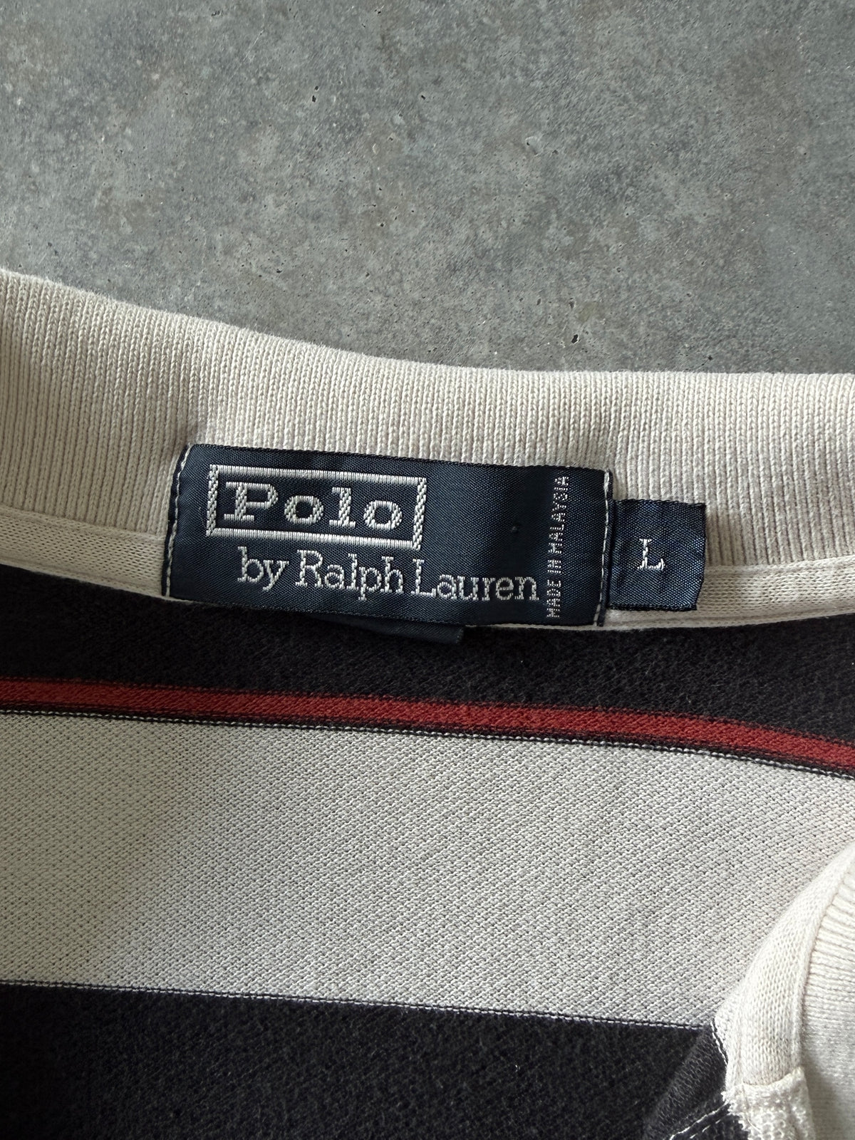 Vintage 2000s Stripes Polo By Ralph Lauren Long Sleeve T-shirt (L)