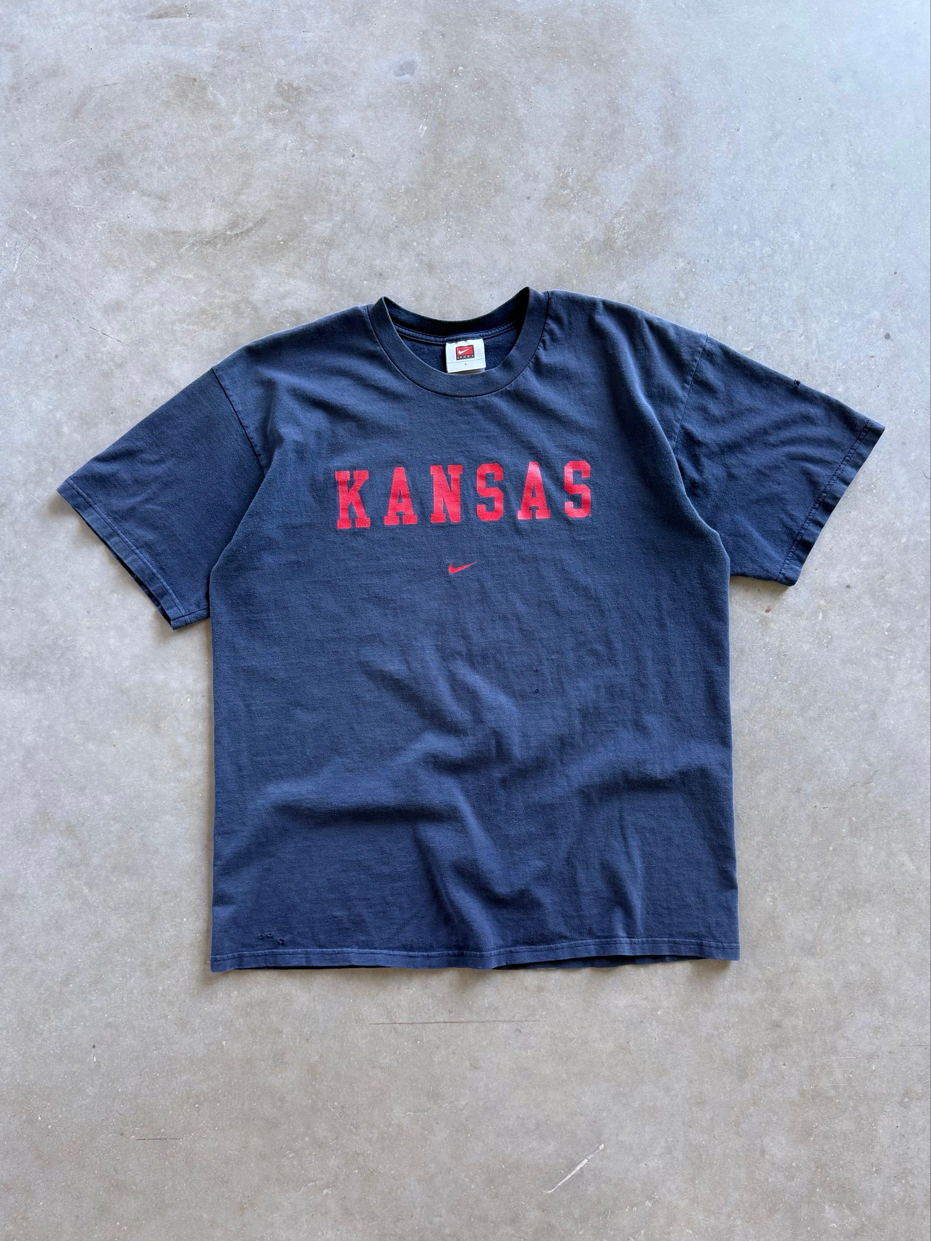 Vintage 1990s Kansas Jayhawks Nike T-shirt (L)