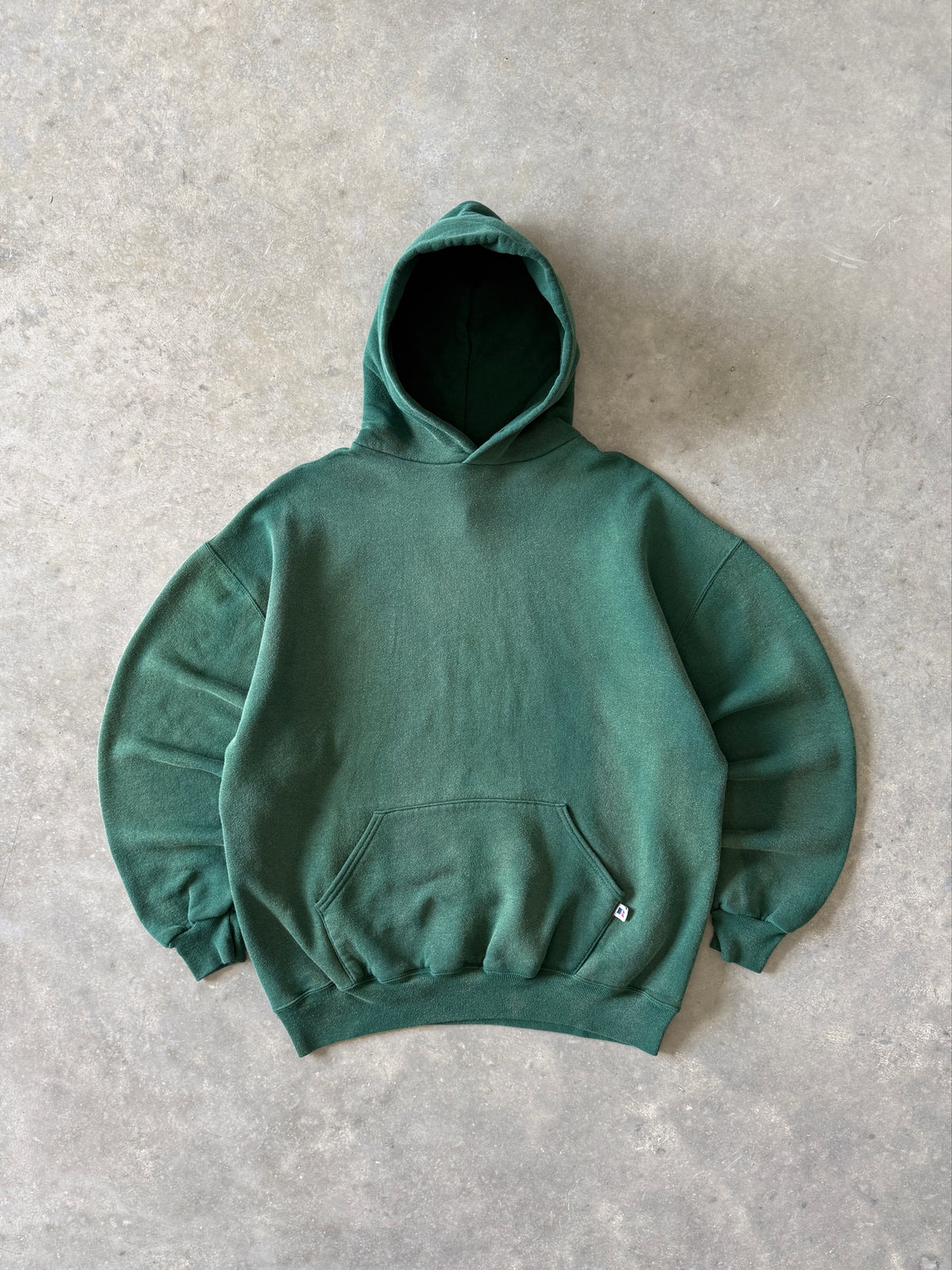 Vintage 1990s Pine Tree Green Russell Athletic Hoodie (XL)