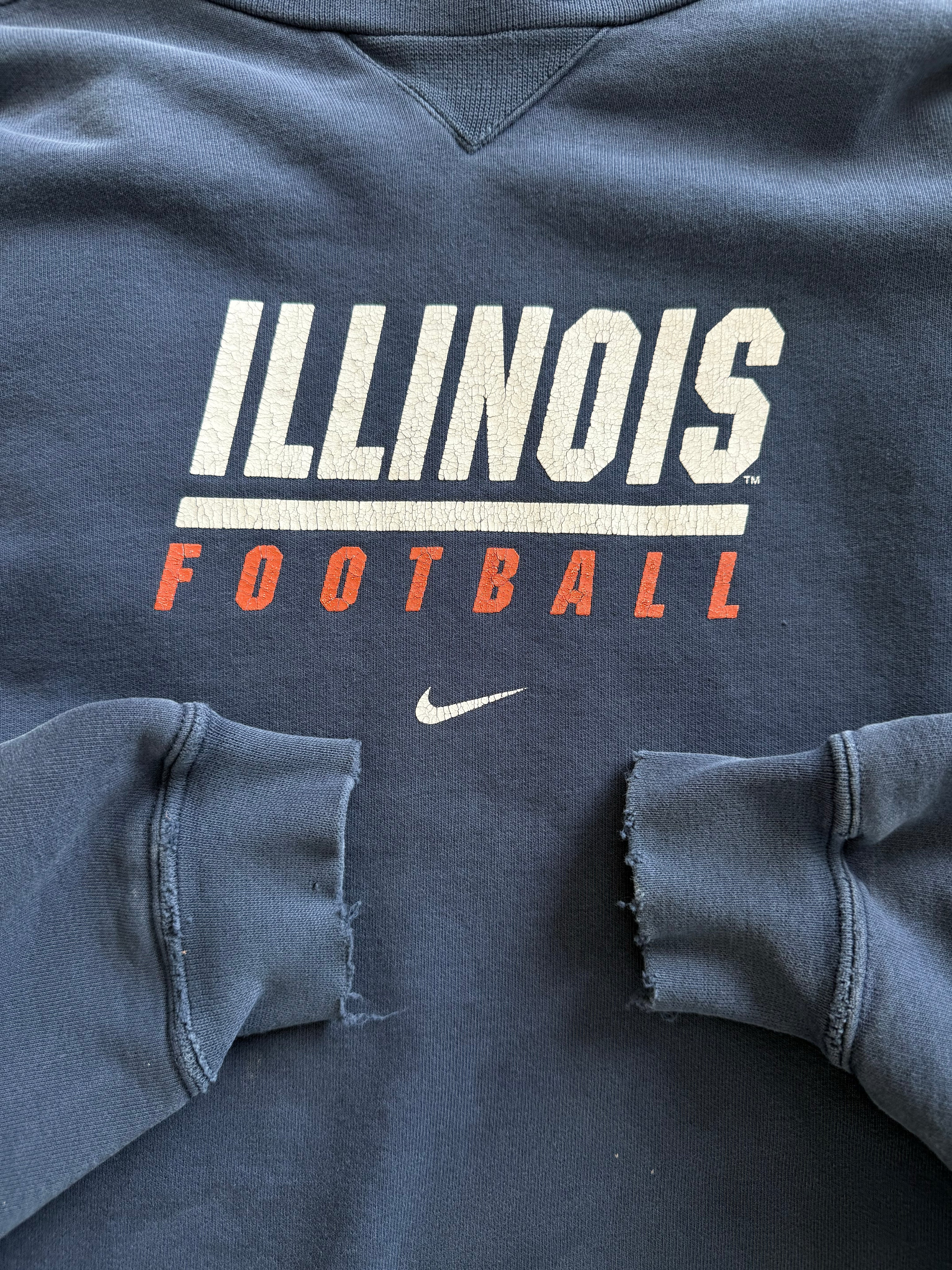 Vintage Illinois University Football Nike Sweatshirt (XL)