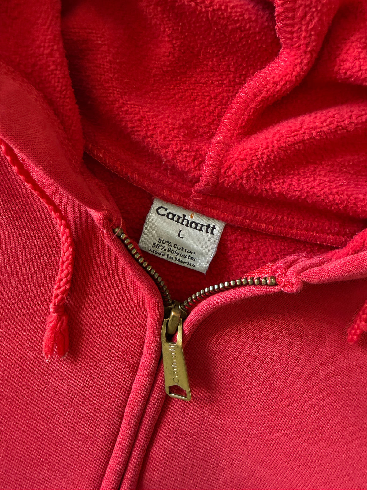 Vintage 2000s Cherry Red Carhartt Zip-up Hoodie (L)