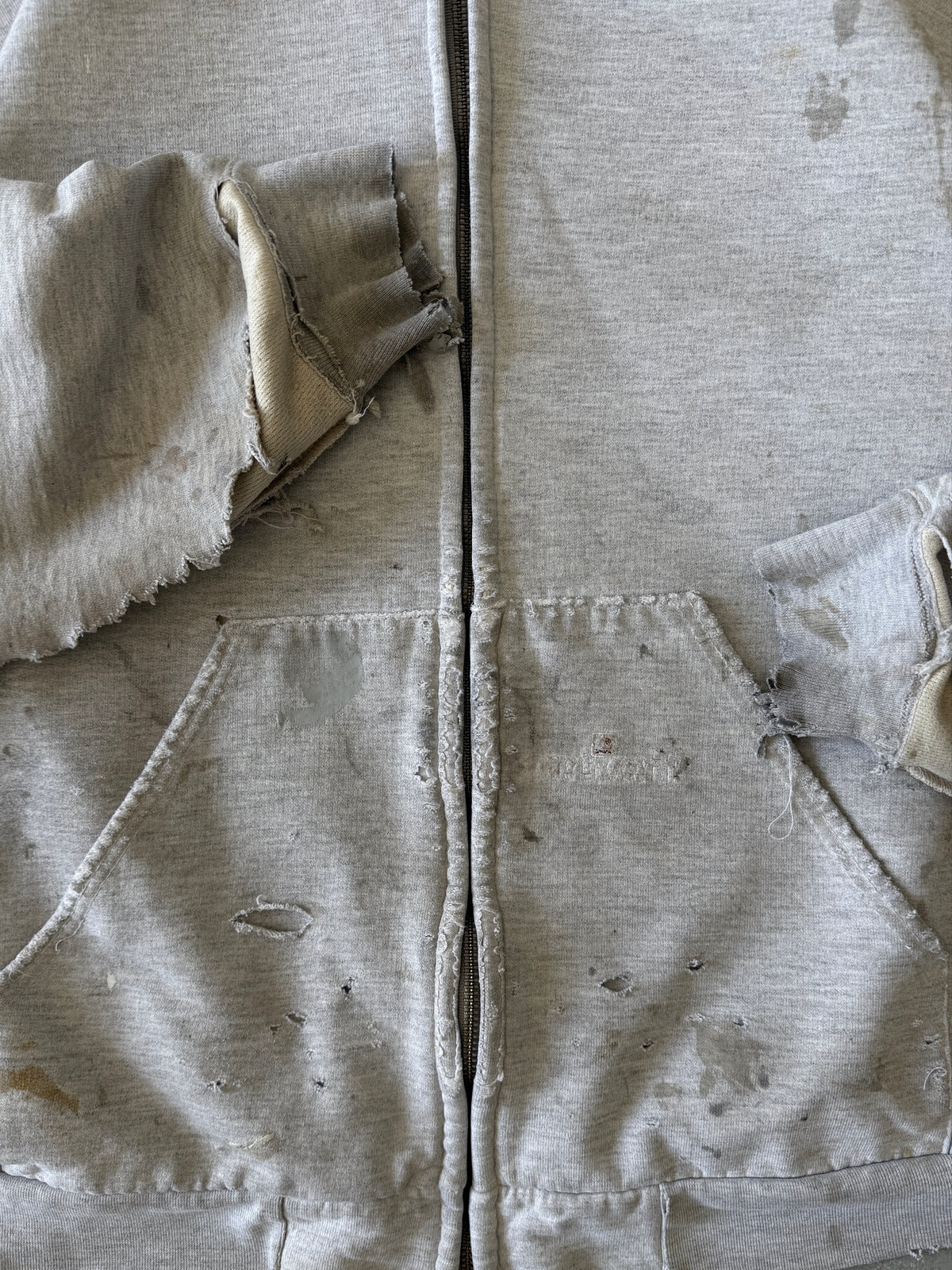 Vintage 1990s Distressed Waffle-lined Carhartt Hoodie (L)