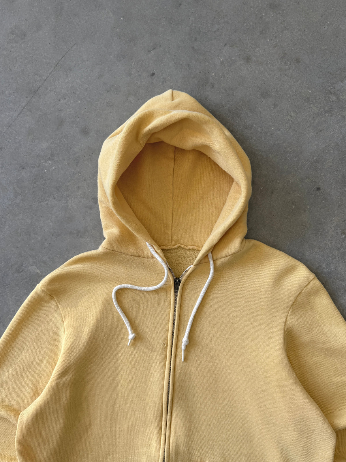 Vintage 2000s Yellow Zip-up Hoodie (S)