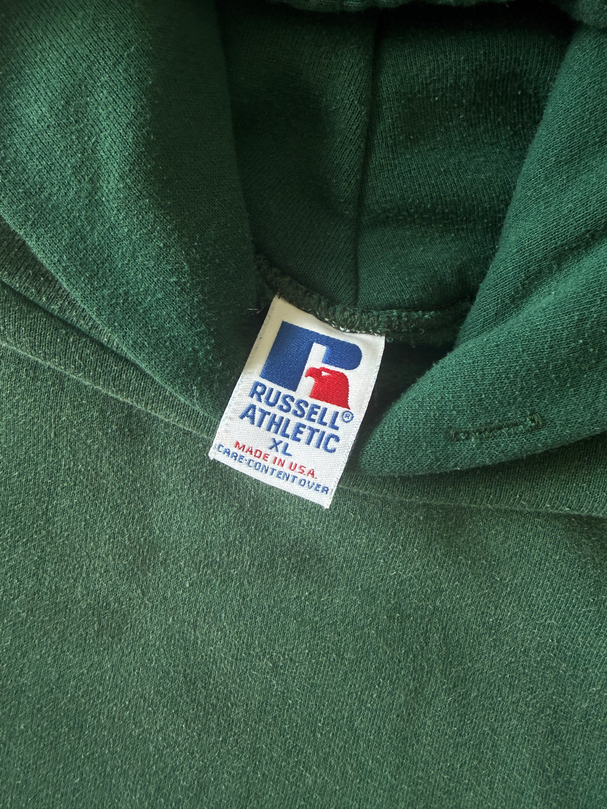 Vintage 1990s Pine Tree Green Russell Athletic Hoodie (XL)