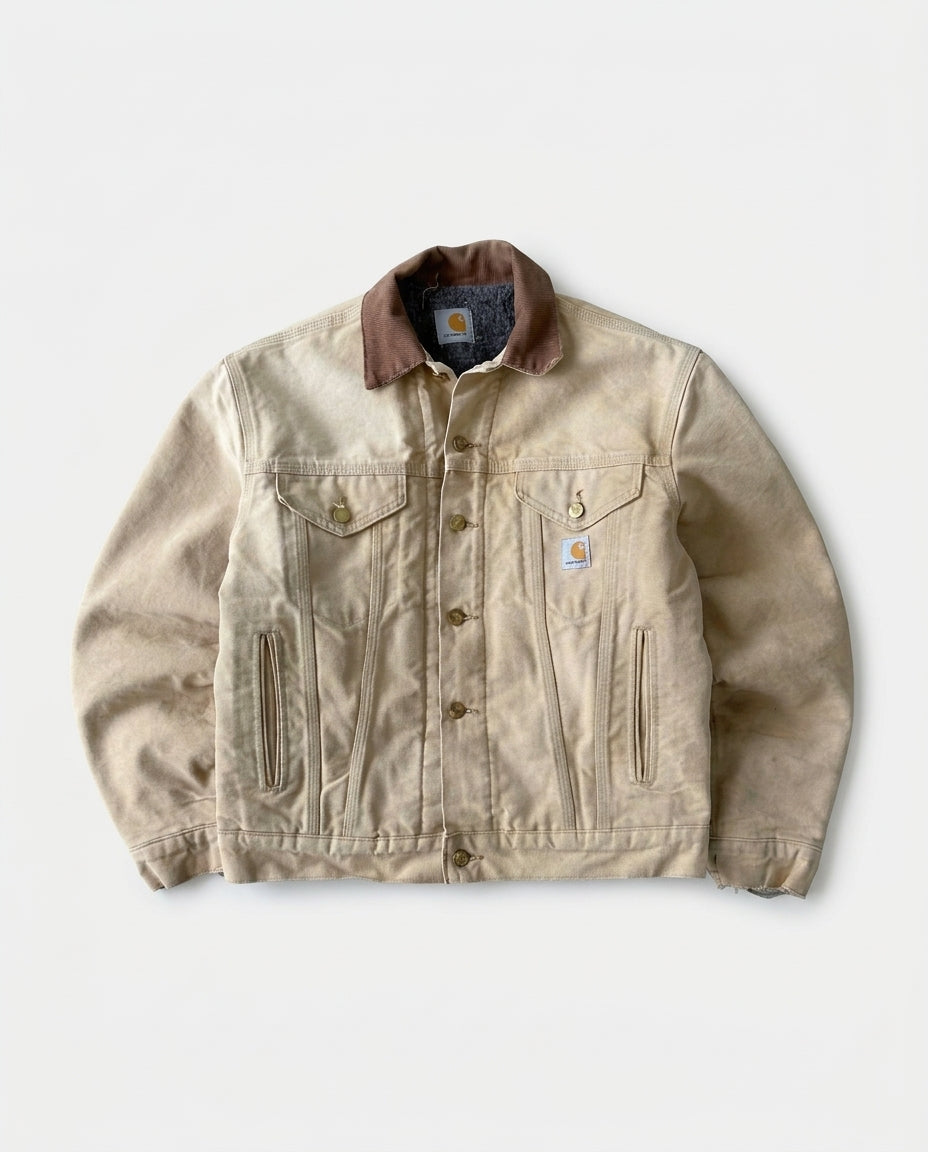 Vintage Trucker Jacket — Flat Lay - Front | Generated by Modelize